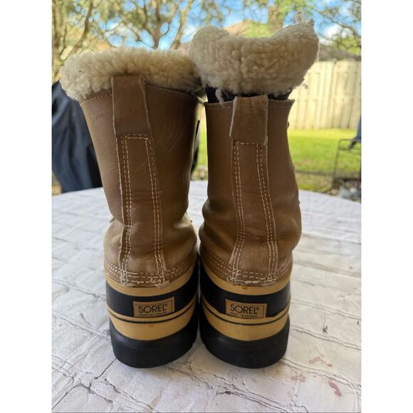 Sorel Men's Size 13 Caribou Winter Snow Boots Tan Black Warm Waterproof Outdoor - Picture 3 of 15